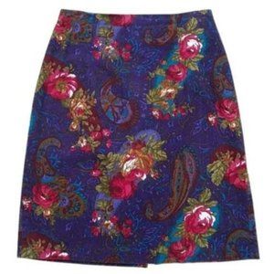 35th&10th Vintage Purple Paisley Floral Pencil Skirt Juniors size 7